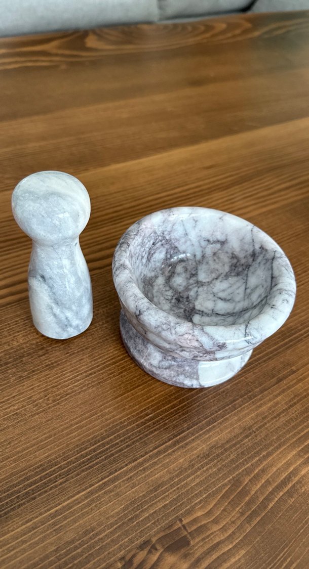 Gri Mermer Havan ve Tokmak #mermerhavan - Görsel 2