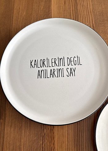 Baskılı Beyaz Tabak Seti - Anı Mesajlı#lcwhome - Görsel 2