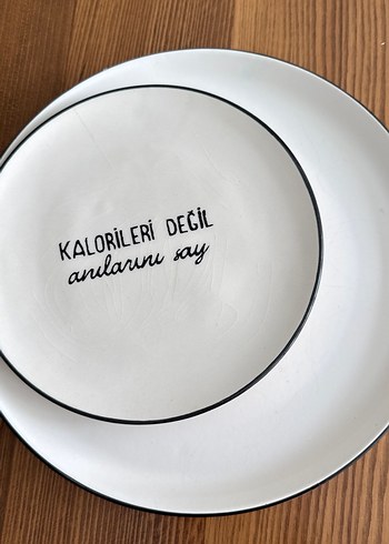 Baskılı Beyaz Tabak Seti - Anı Mesajlı#lcwhome - Görsel 5