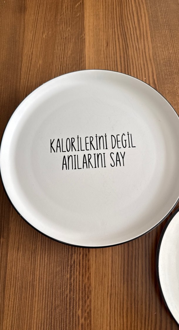 Baskılı Beyaz Tabak Seti - Anı Mesajlı#lcwhome - Görsel 2