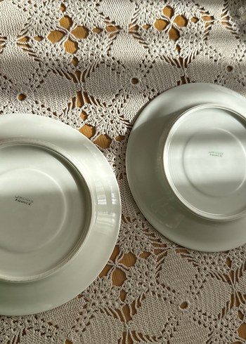 Çiçek Desenli 2li Fincan Tabak Seti#limoges#vintage#antika - Görsel 4