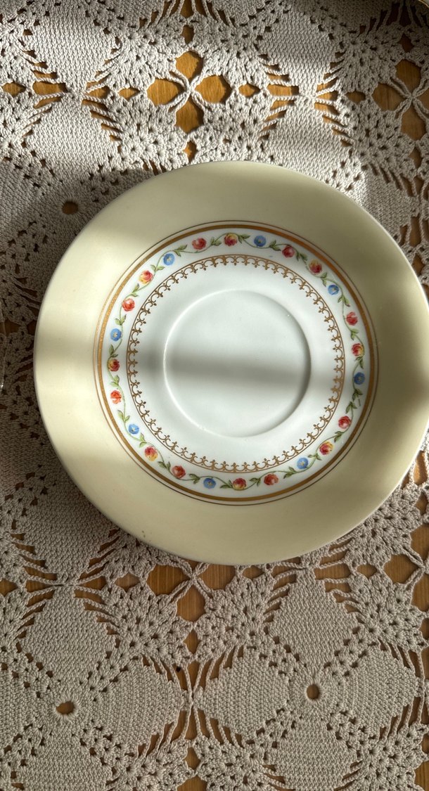Çiçek Desenli 2li Fincan Tabak Seti#limoges#vintage#antika - Görsel 2