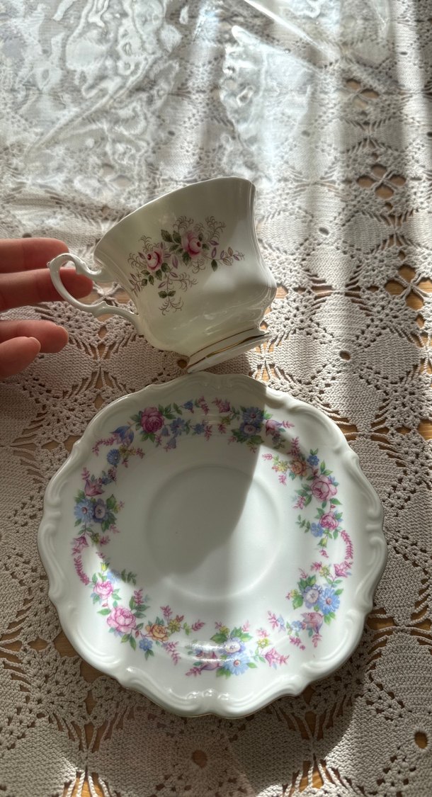 Porselen Fincan ve Tabak#vintage#royalalbert - Görsel 5