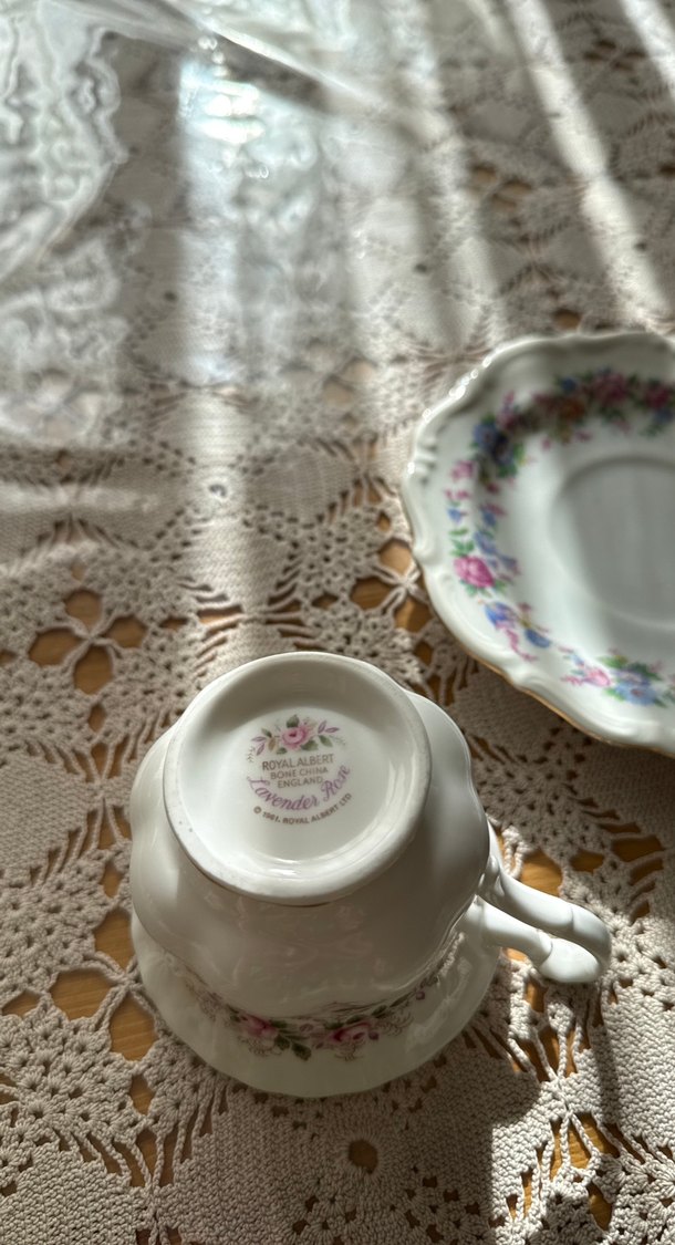 Porselen Fincan ve Tabak#vintage#royalalbert - Görsel 3