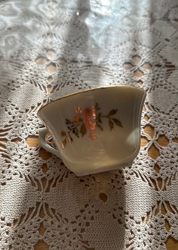 Çiçek ve Kuş Desenli Pastel Fincan #limoges#vintage #antika - Görsel 5