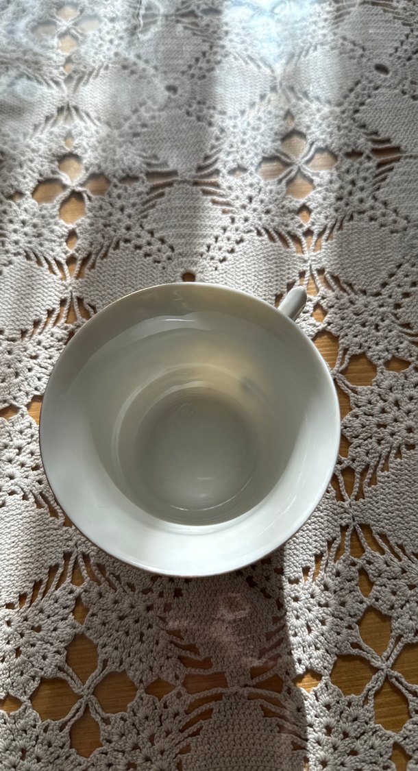 Çiçek ve Kuş Desenli Pastel  Fincan #limoges#vintage #antika - Görsel 4