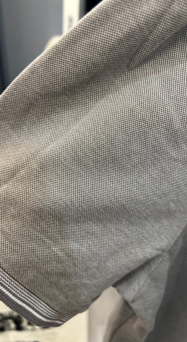 Gri Keten Loose Fit Polo Tişört - Görsel 3