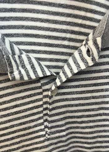 Gri Çizgili Erkek Polo Tişört - Görsel 3