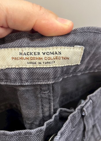 Gri Bol Kesim Kemerli Erkek Kot Pantolon - Görsel 4