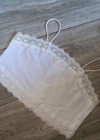 Nakışlı Beyaz Bohem Bralet