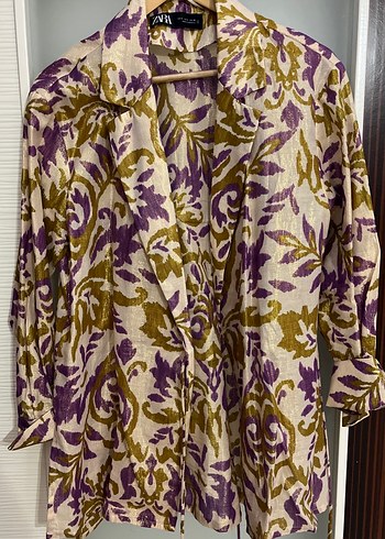 Zara Bohem Uzun Kollu Keten kimono