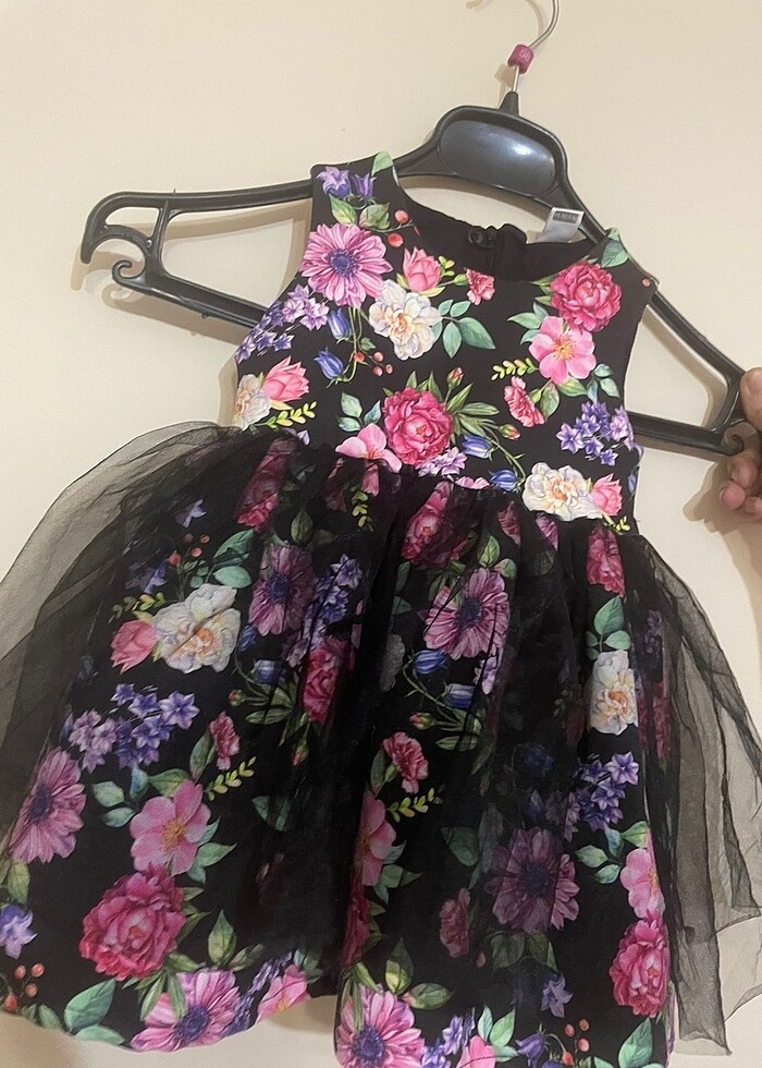 18\24 aylık için çiçekli elbise - Görsel 3
