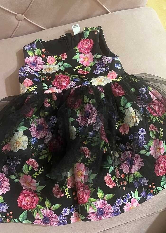 18\24 aylık için çiçekli elbise - Görsel 2