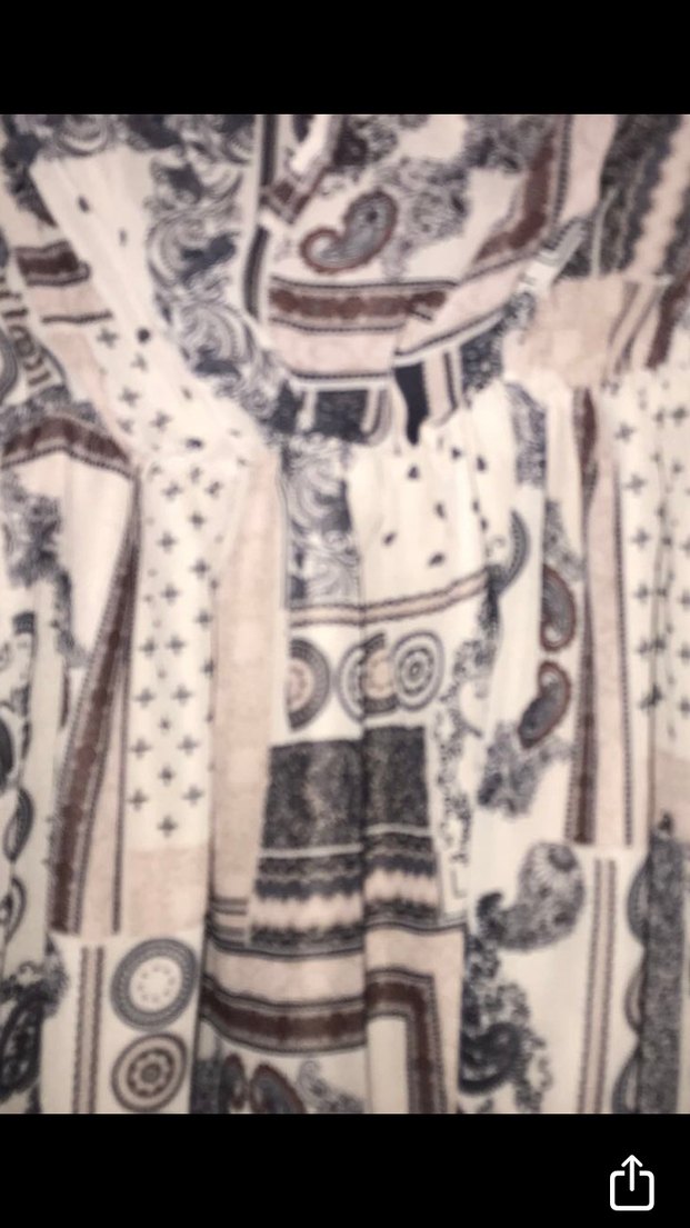 Bohem Uzun Kollu V Yaka Kısa Elbise - Görsel 4