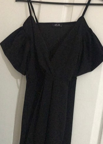 Siyah V Yaka Uzun Abiye Elbise - Görsel 3