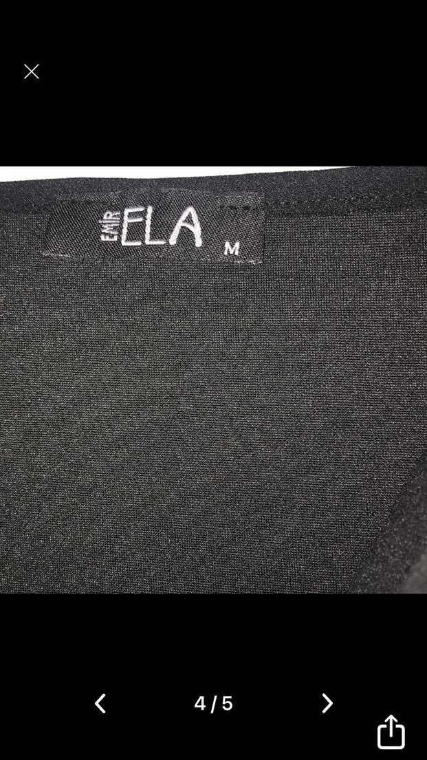 Siyah V Yaka Uzun Abiye Elbise - Görsel 4