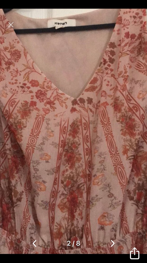 KOTON BOHEM BEJ ELBİSE - Görsel 3