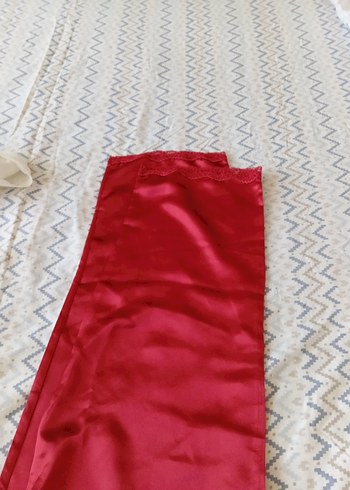 xl Beden kırmızı Renk Parlak Kırmızı İp Askılı Mini Kadın Pijama Takımı