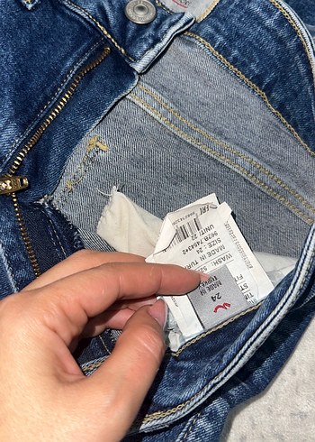 xs Beden Kadın Koyu Mavi Dar Kesim Kot Pantolon