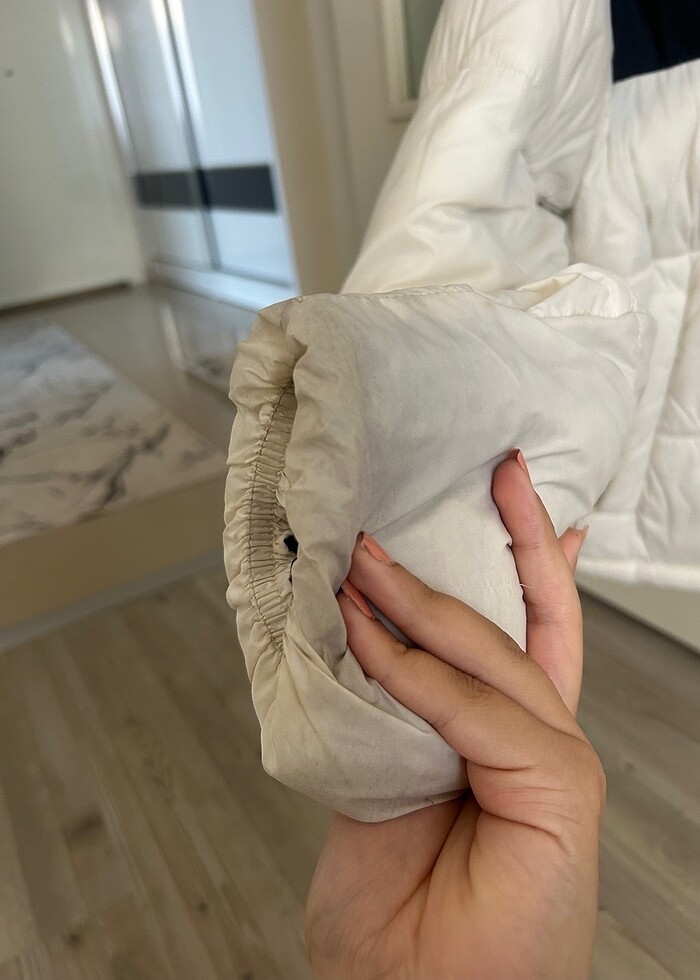 mavi marka siyah beyaz mont - Görsel 5