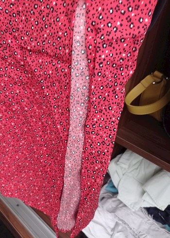 Pembe Desenli elbise - Görsel 6