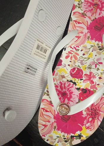 Çiçek Desenli Pembe terlik - Görsel 4