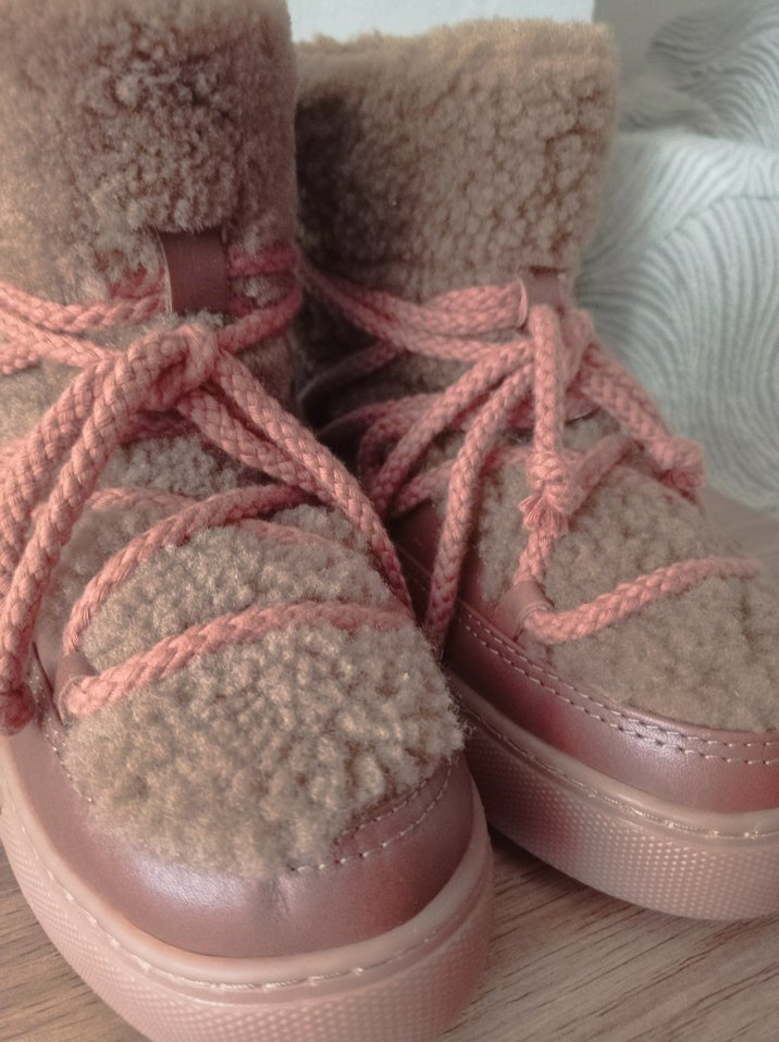 Kahverengi kıvırcık Kürklü cool moon bot - Görsel 5