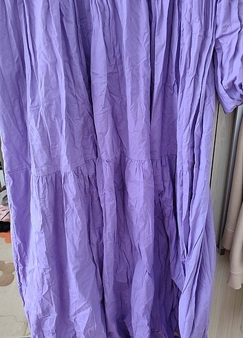 xl Beden Lila elbise
