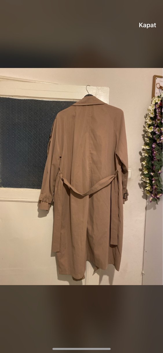 Bej Kadın Midi Trençkot - Görsel 2