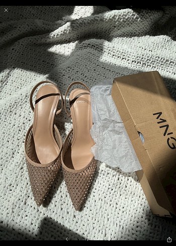 Bej Stiletto Topuklu Günlük Kadın Ayakkabı