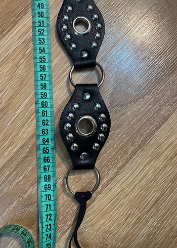 Y2K Siyah Zımbalı Deri Kemer - Görsel 6