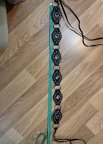 Y2K Siyah Zımbalı Deri Kemer - Görsel 5