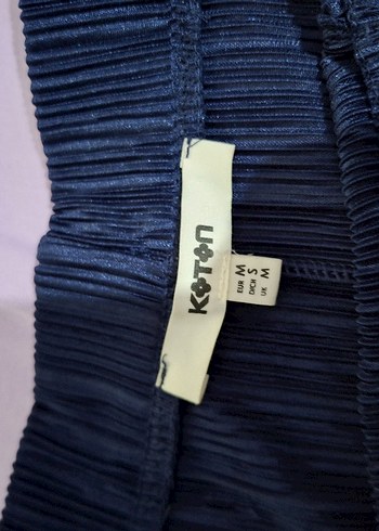 Koton marka lacivert Renkli yırtmaçlı etek - Görsel 2