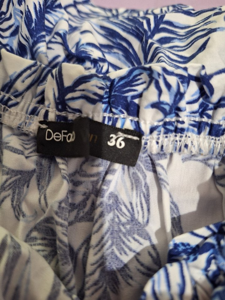 Mavi Desenli Uzun Bohem Straplez Elbise - Görsel 2