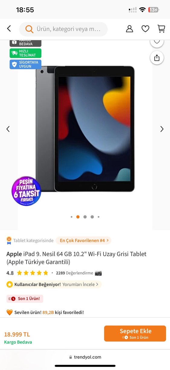 iPad Tablet 9.nesil ve Kalem - Görsel 4