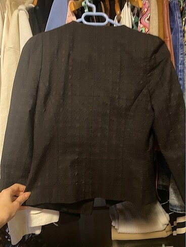 36 Beden Kendinden desenli blazer