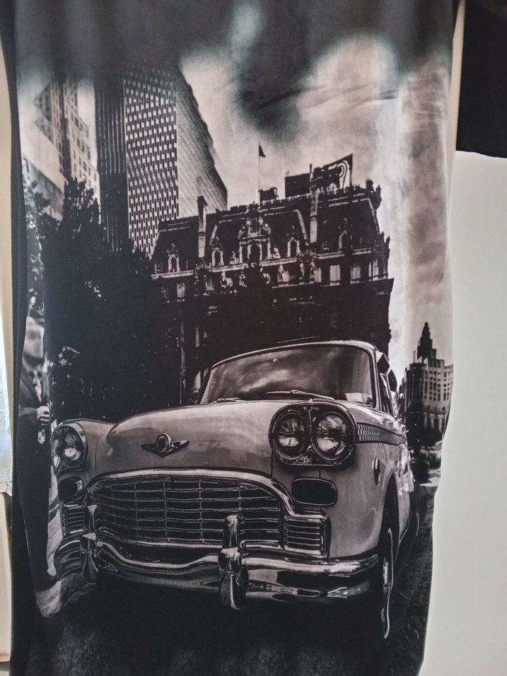 Siyah Baskılı Mini Elbise WOMAN beden42 - Görsel 2