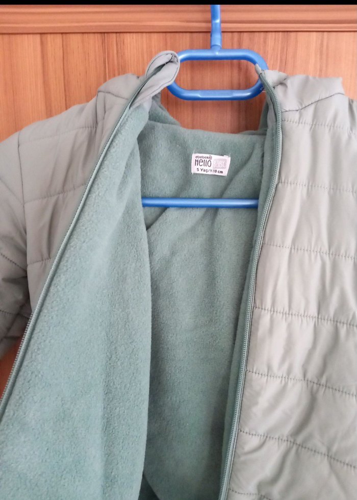 unisex yeşil mont - Görsel 2