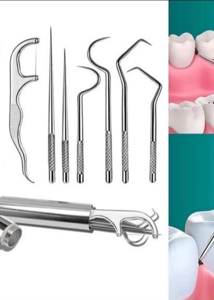 Unisex 7 Parça Paslanmaz Çelik Kürdan Seti - Görsel 2