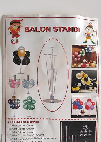 7li Balon Standı  70 cm - Görsel 5