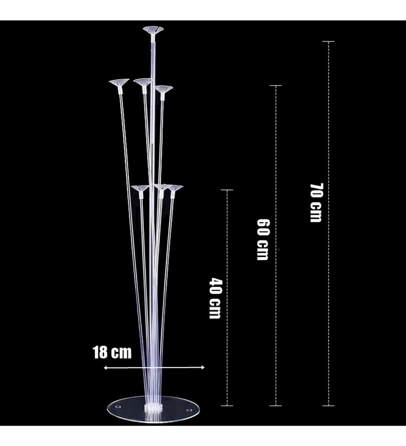 7li Balon Standı  70 cm - Görsel 3