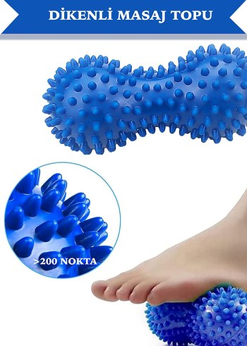 Mavi Dikenli Masaj Topu 200 Noktalı