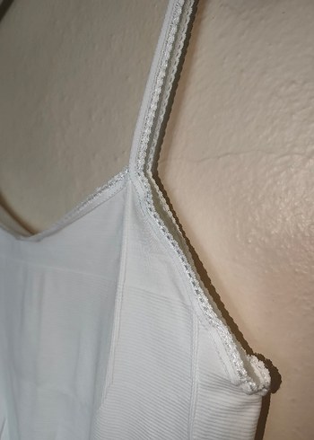 Kadın Korseli İnce Askılı Korse Atlet Kırık Beyaz - Görsel 3