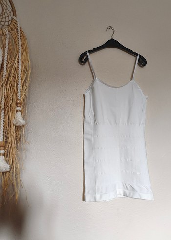 Kadın Korseli İnce Askılı Korse Atlet Kırık Beyaz - Görsel 4