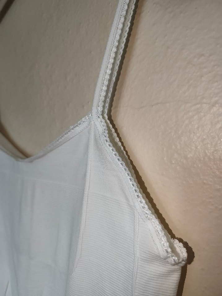 Kadın Korseli İnce Askılı Korse Atlet Kırık Beyaz - Görsel 3