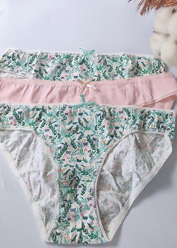 3lü Bayan Slip Külot Seti L / XL Beden Uyumlu