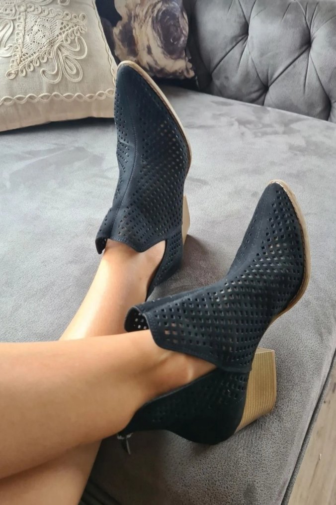 Footwear Kadın Süet Yazlık Bot Siyah Renk — görsel 7/10