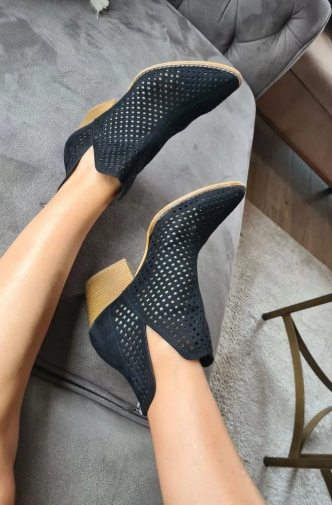 Footwear Kadın Süet Yazlık Bot Siyah Renk — görsel 8/10