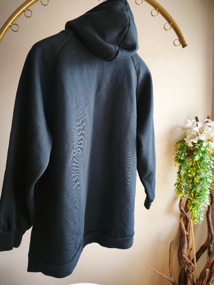 Lacivert Kapüşonlu Oversize Şardonlu Sweatshirt  M Beden — görsel 4/14