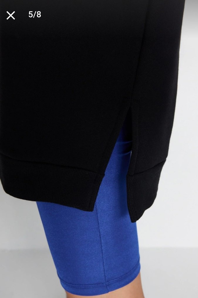 Lacivert Kapüşonlu Oversize Şardonlu Sweatshirt  M Beden — görsel 9/14